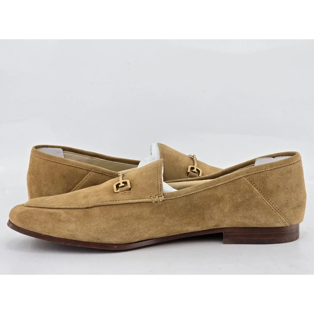 Sam Edelman Loraine Loafers Womens 8.5M Tan Suede Bit Detail -Good